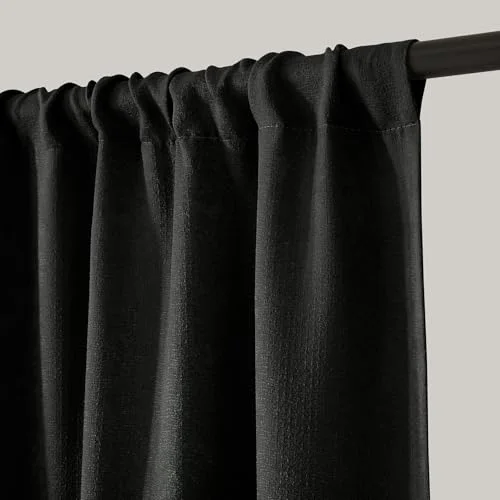 Blackout Curtains in Black, detail view