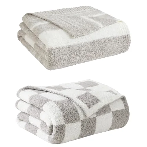WRENSONGE Comforter + Throw Bundles in Taupe, Light Grey