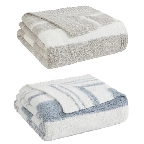 WRENSONGE Comforter + Throw Bundles in Taupe, Grey Blue