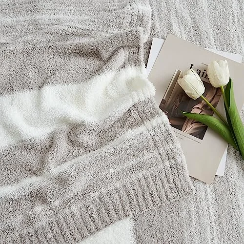 Comforter + Throw Bundles in Taupe, Light Grey, detail view