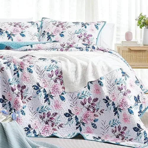 Farmhouse Quilt Set in Teal